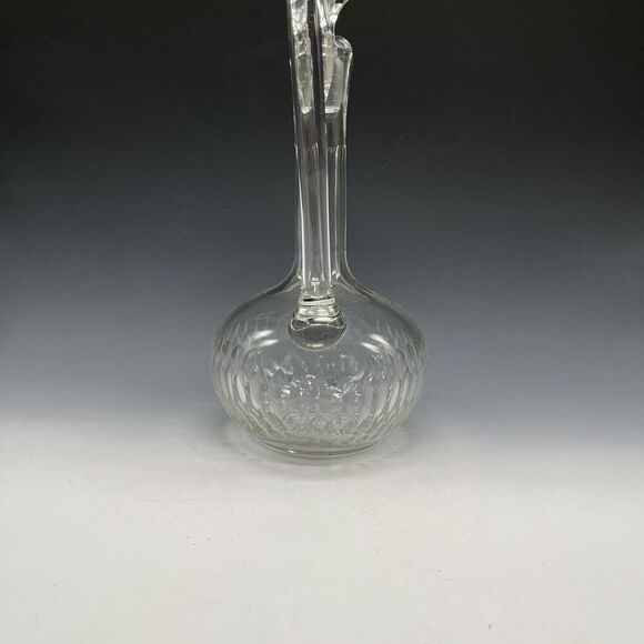 Vintage Glass Decanter‎ w/ Stopper Clear Diamond - Picture 5 of 16
